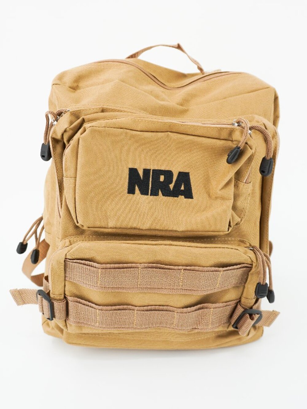 NRA Tactical Backpack Khaki Multi-Pocket Hunting Outdoor Gear Bag NWOT